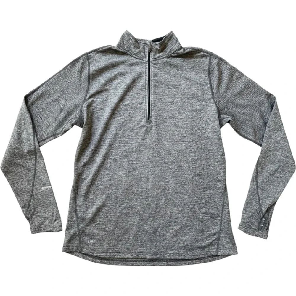 Nike Men's Dri Fit Gray Heather 1/4 Zip Long Sleeve Pullover Size XL - Picture 1 of 6